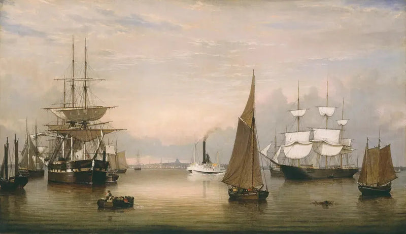 Porto de Boston (1856) - Fitz Henry Lane