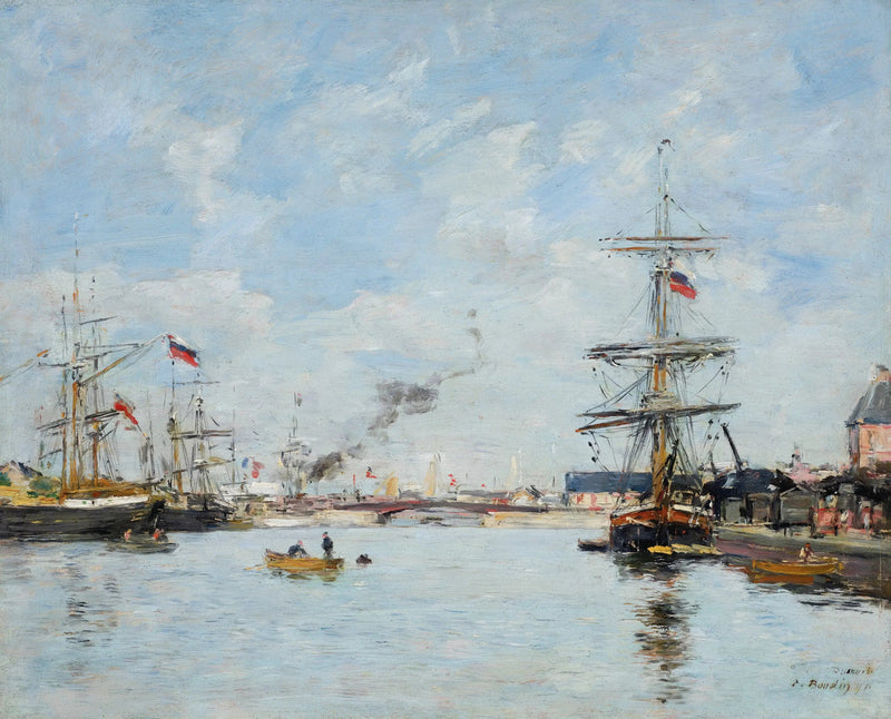 Porto de Deauville, maré alta - Eugène Boudin