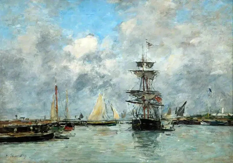 Porto de Trouville - Eugène Boudin