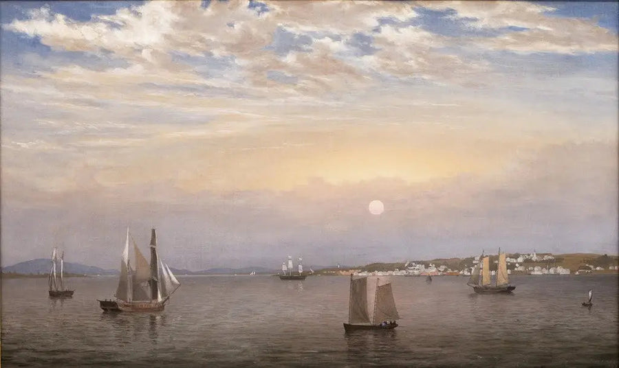 Porto e cidade de Castine - Fitz Henry Lane