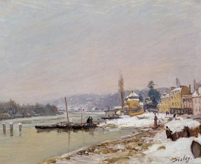 Port-Marly sob a neve - Alfred Sisley