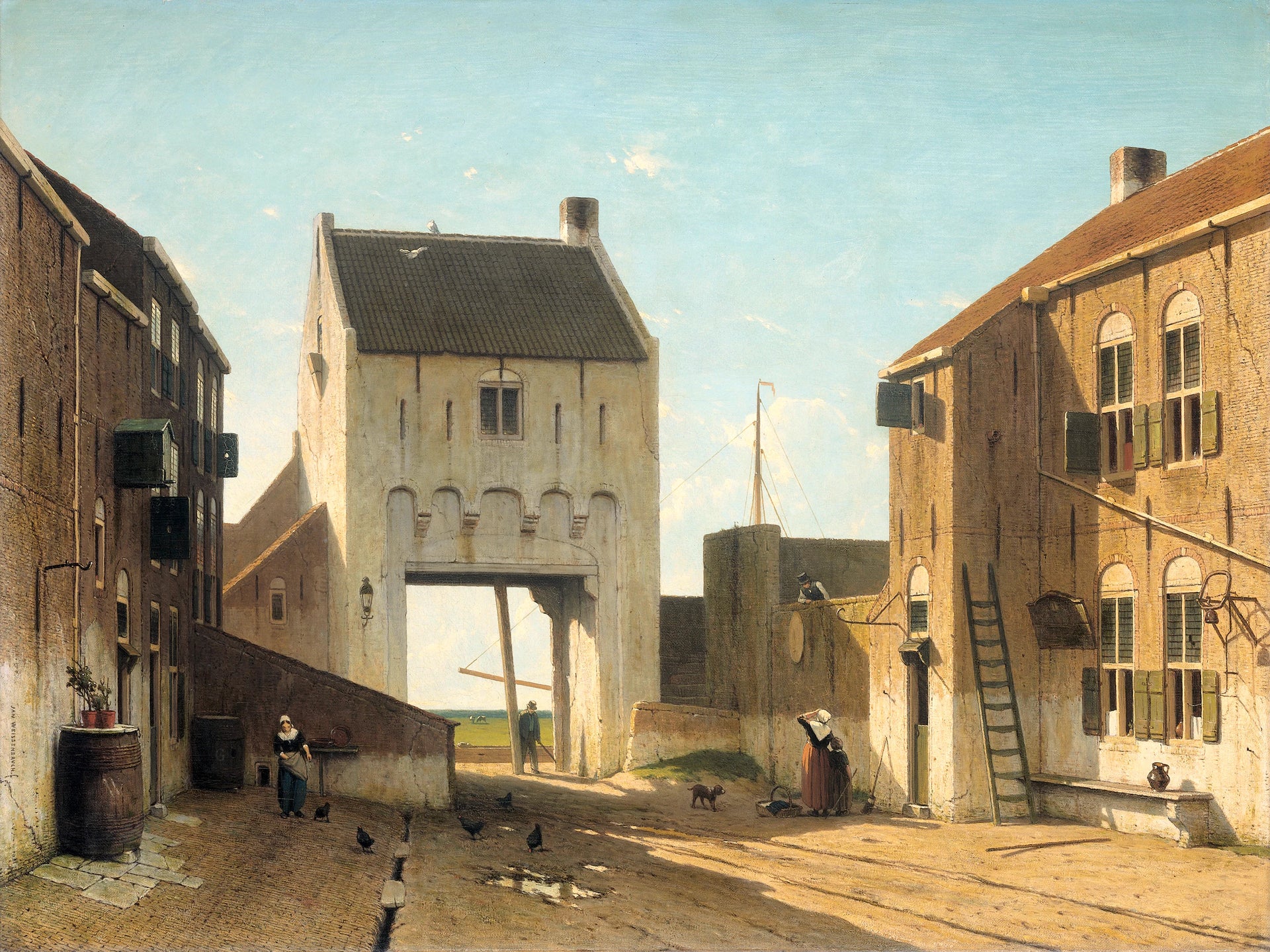 Une porte de ville à Leerdam - Jan Weissenbruch
