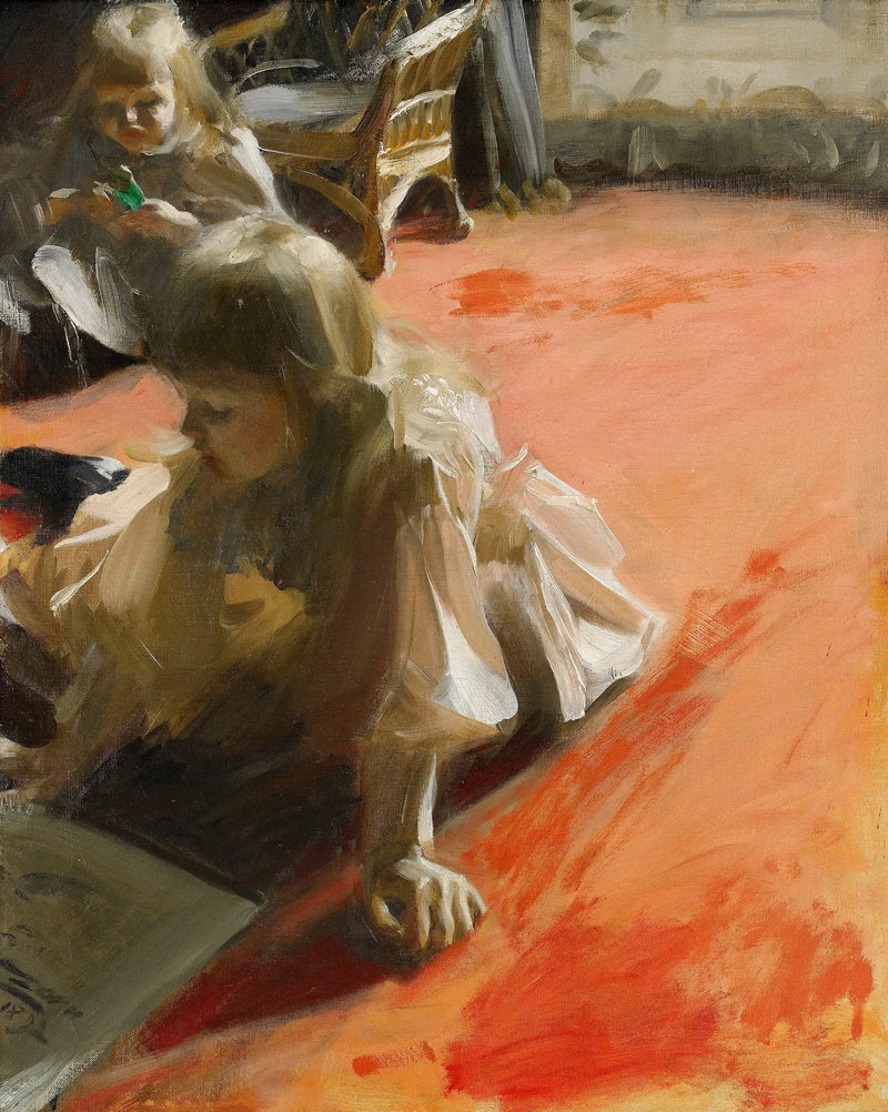 Retrato de Ramón Subercaseaux Vicuña com suas filhas - Anders Zorn
