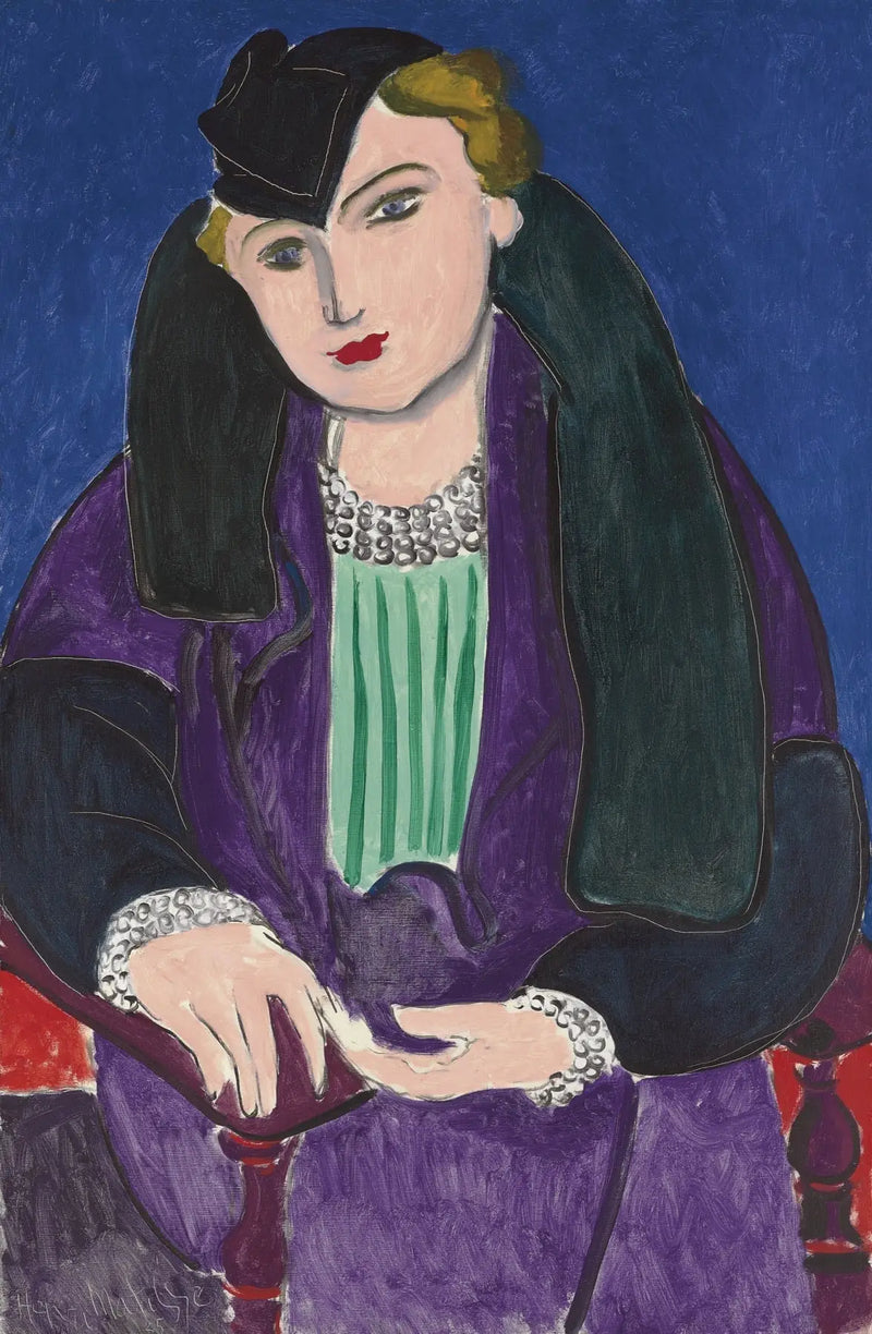 Retrato com manto azul - Henri Matisse
