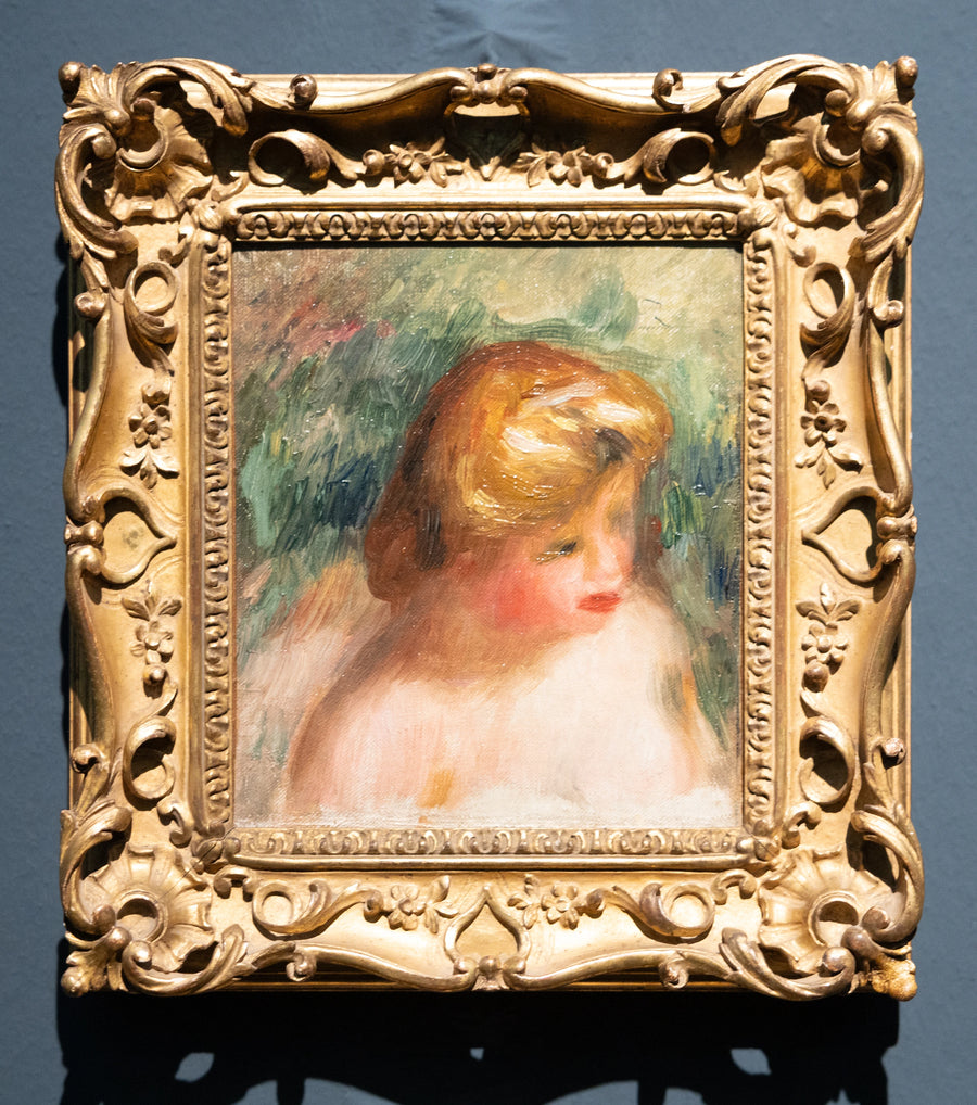 Retrato em busto de uma jovem mulher - Pierre-Auguste Renoir