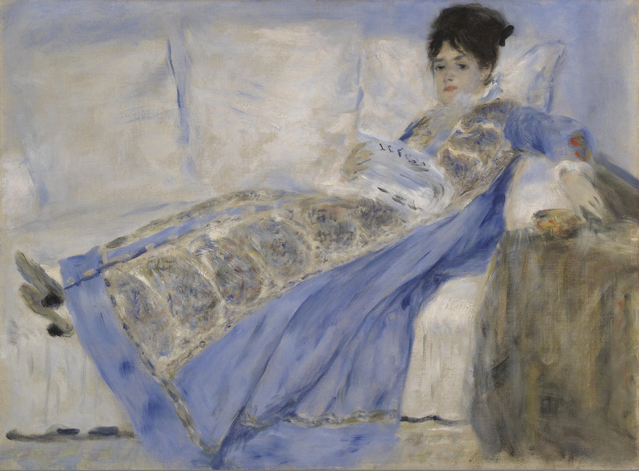 Madame Monet lendo - Pierre-Auguste Renoir