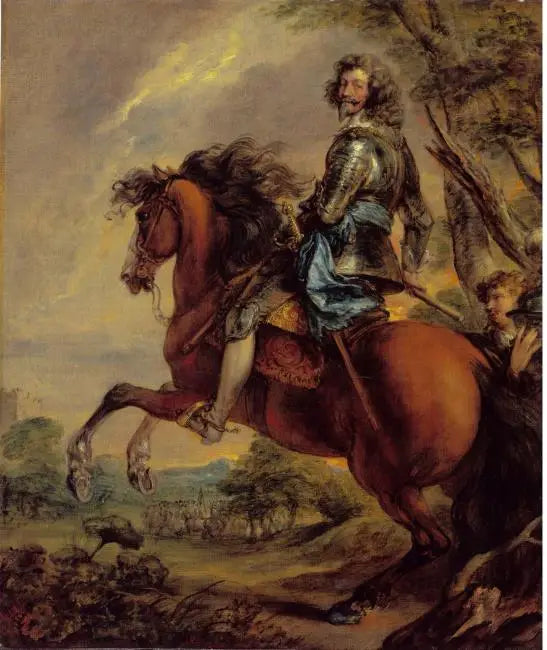 Retrato de Albert de Ligne, príncipe de Arenberg, a cavalo - Thomas Gainsborough