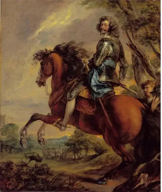 Retrato de Albert de Ligne, príncipe de Arenberg, a cavalo - Thomas Gainsborough