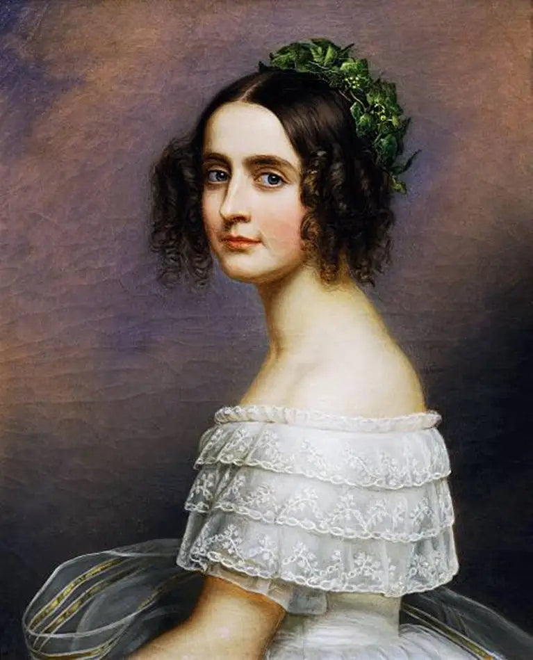 Retrato de Alexandra Amalie de Bayern (1826-1875) - Joseph Karl Stieler