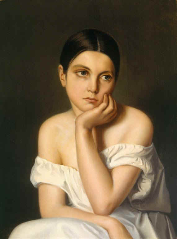 Retrato de Aline Chasseriau, irmã do artista - Théodore Chassériau