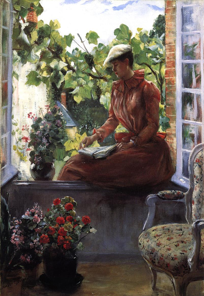 Retrato de Anna Gœneutte usando um boina - Norbert Gœneutte