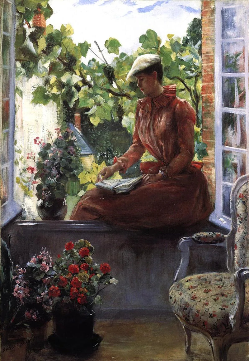 Retrato de Anna Gœneutte usando um boina - Norbert Gœneutte