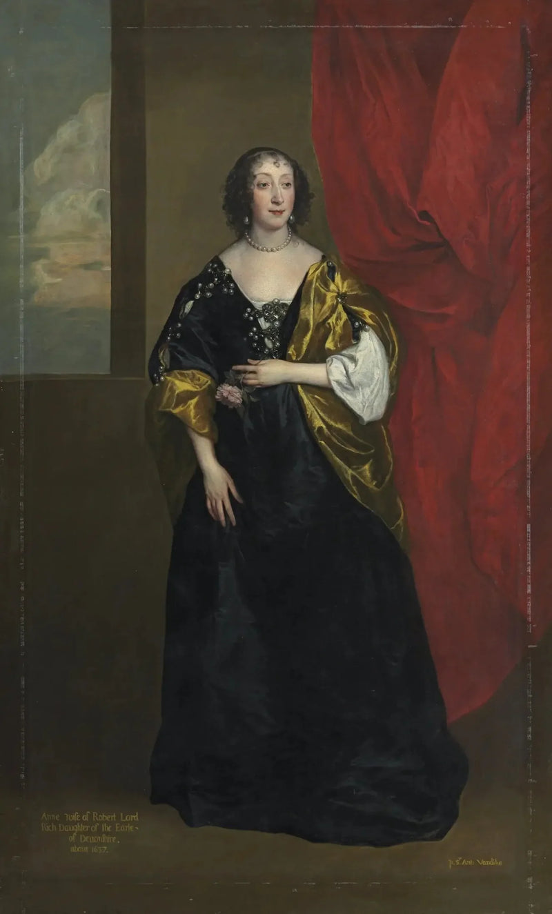 Retrato de Anne Cavendish, Lady Rich (1612-1638) - Antoine van Dyck
