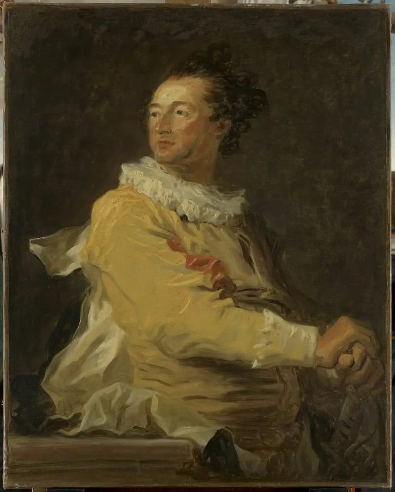 Retrato de Anne-François d'Harcourt, duque de Beuvron, em personagem da comédia italiana - Jean-Honoré Fragonard