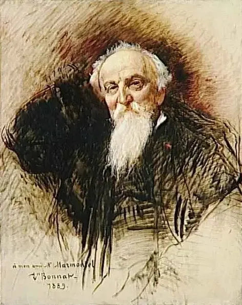 Retrato de Antoine François Marmontel (1816-1898), pianista, compositor e musicólogo francês - Léon Bonnat