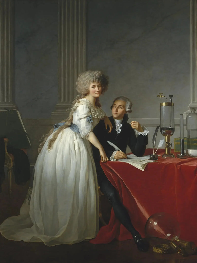 Retrato de Antoine-Laurent Lavoisier e sua esposa - Jacques-Louis David