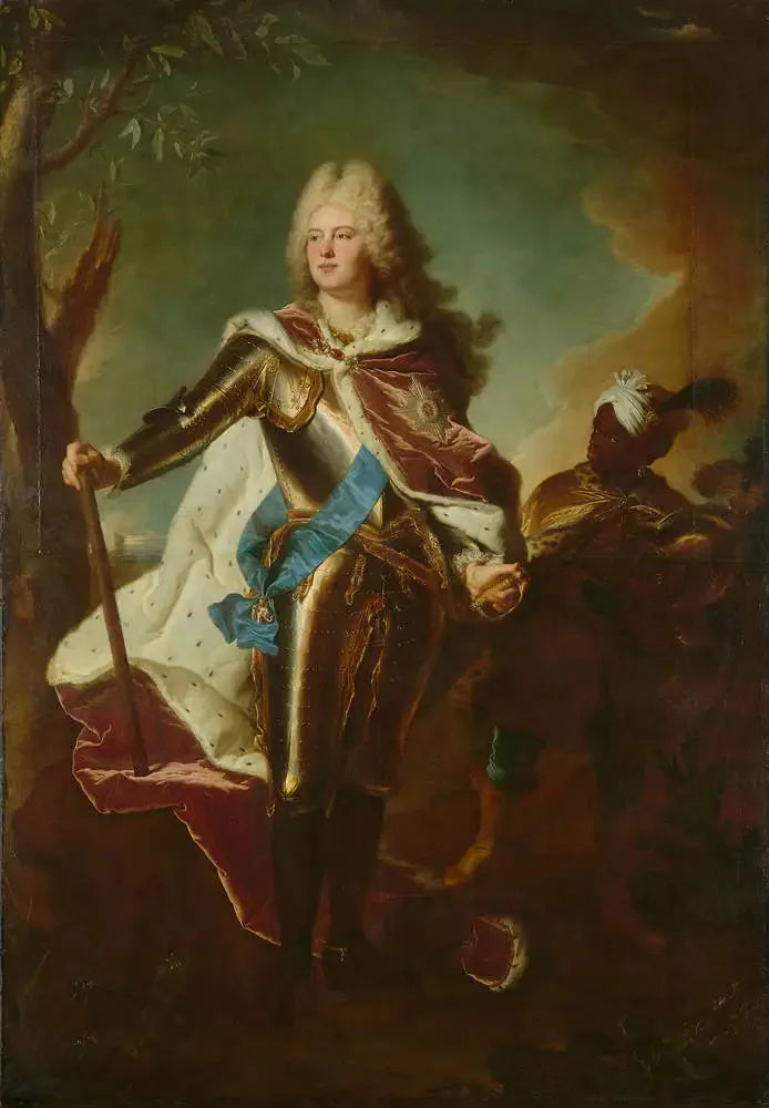 Retrato de Auguste III da Polônia - Hyacinthe Rigaud