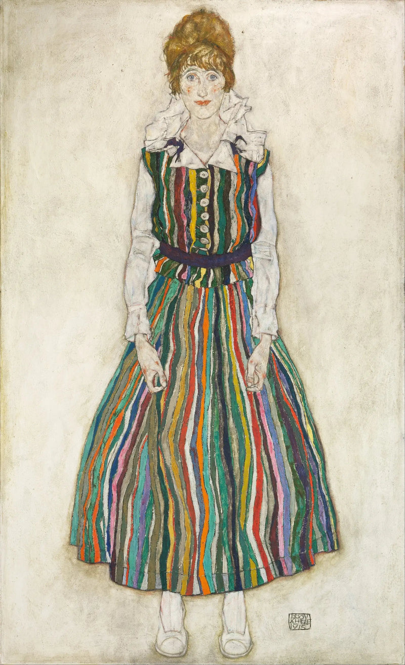 Retrato de Edith (a esposa do artista) - Egon Schiele