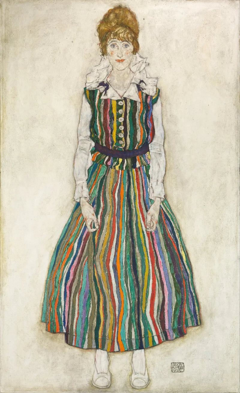 Retrato de Edith (a esposa do artista) - Egon Schiele