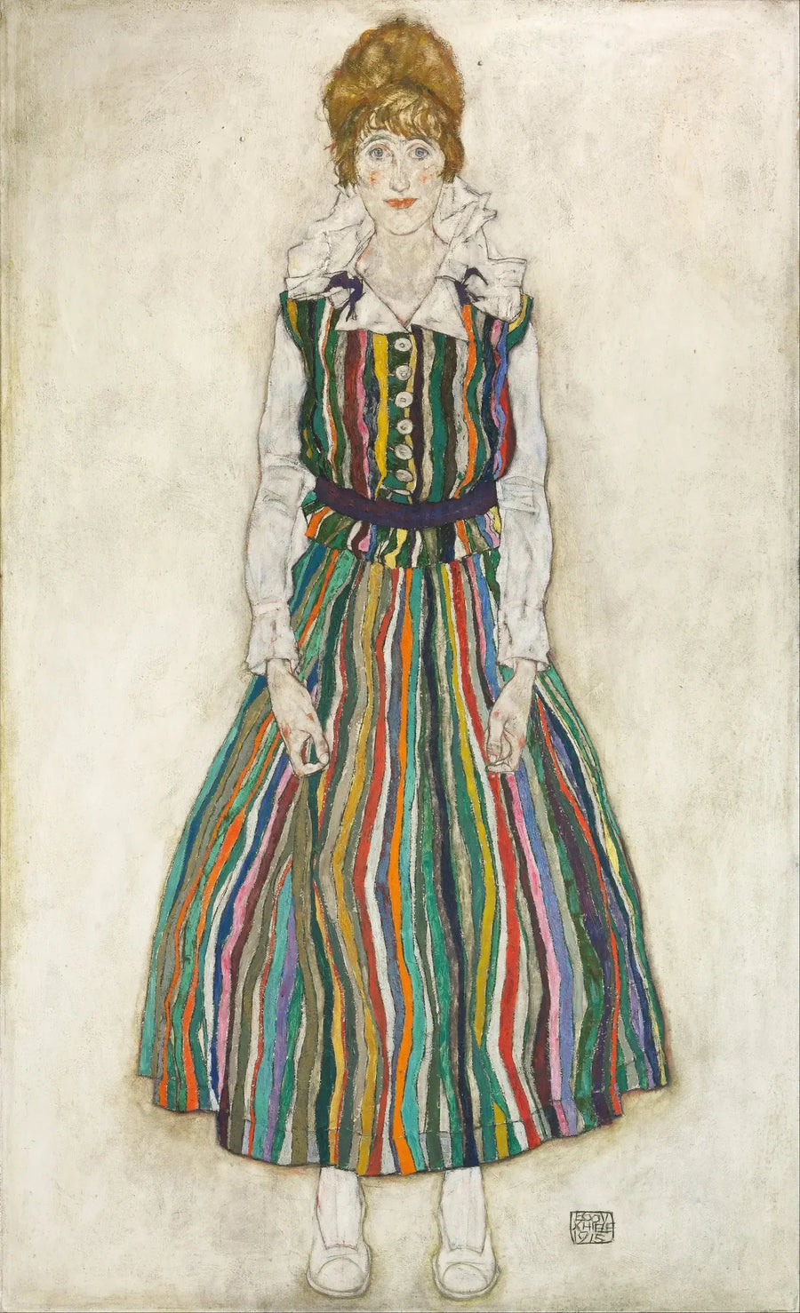 Retrato de Edith (a esposa do artista) - Egon Schiele