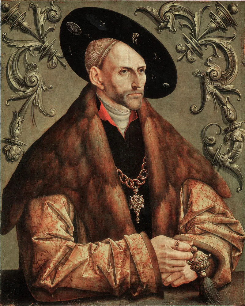 Retrato de Edzard I, conde de Oost-Friesland - Jacob Cornelisz van Oostsanen