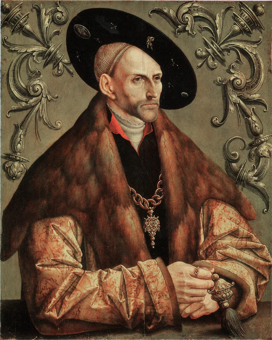 Retrato de Edzard I, conde de Oost-Friesland - Jacob Cornelisz van Oostsanen
