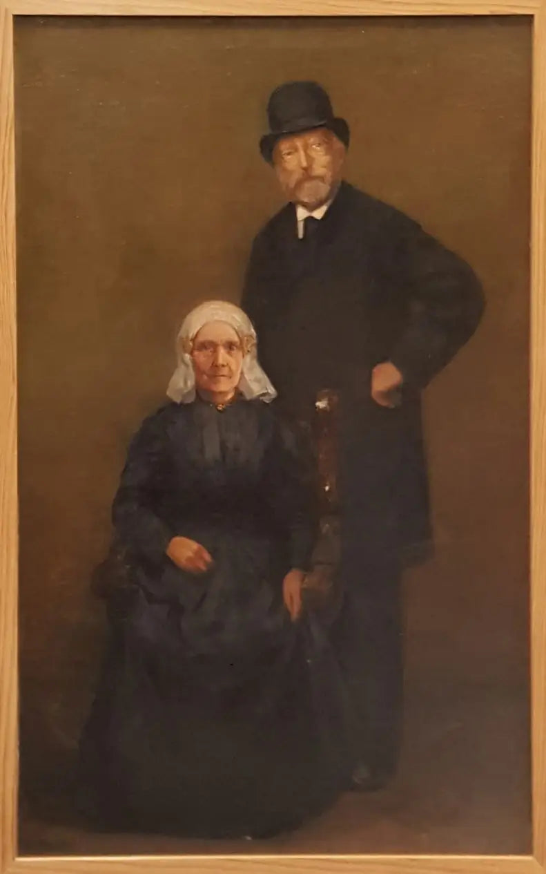 Retrato de Egbert Kuipers (1828-1892) e de Jantje Wiegersma (1828-...) - Piet Mondrian