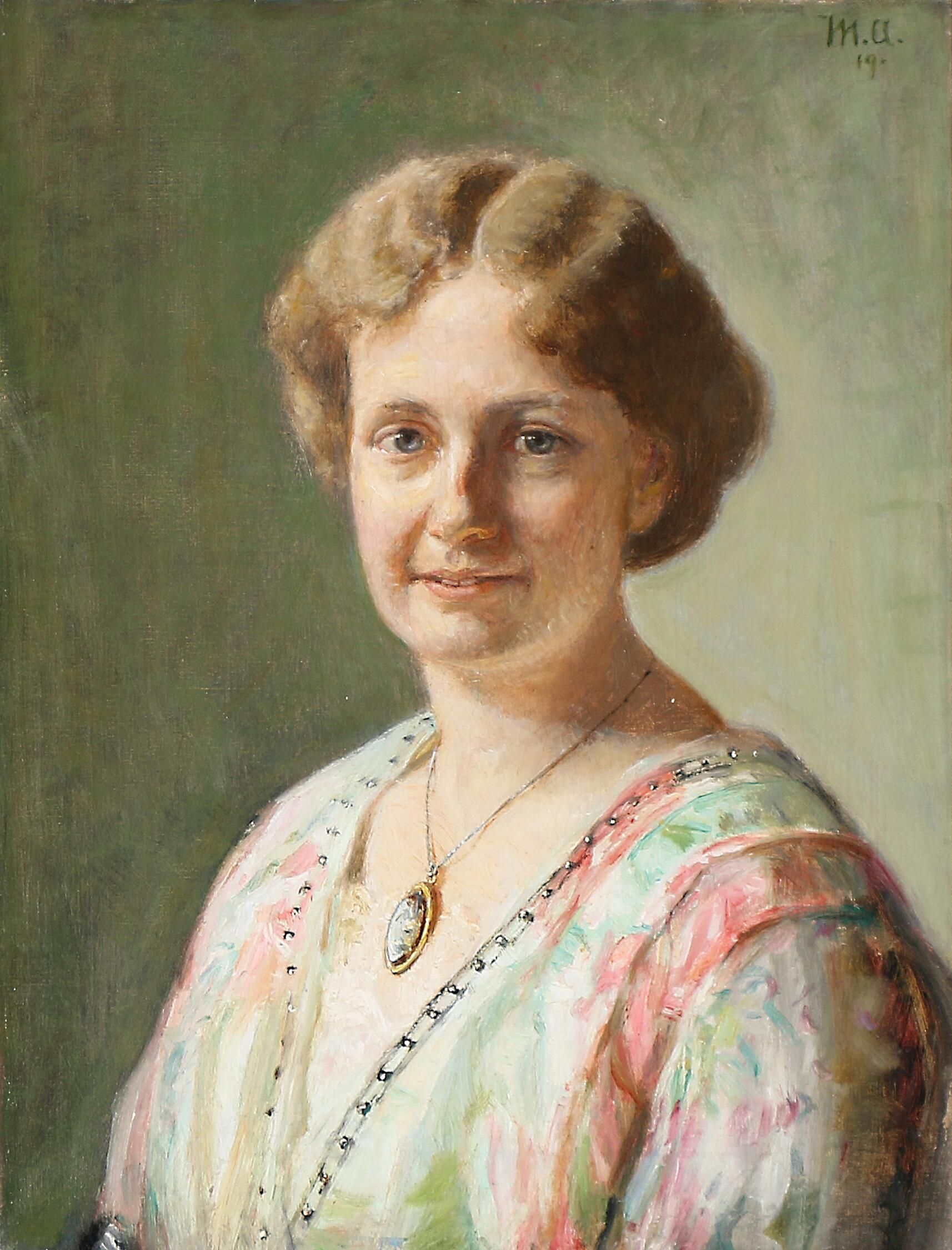 Portrait d'Else Guldberg, née Richter. - Michael Peter Ancher image 1 copie peinte à la main à l’huile