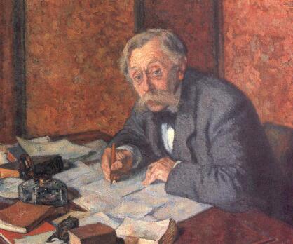 Retrato de Émile Verhaeren - Théo van Rysselberghe