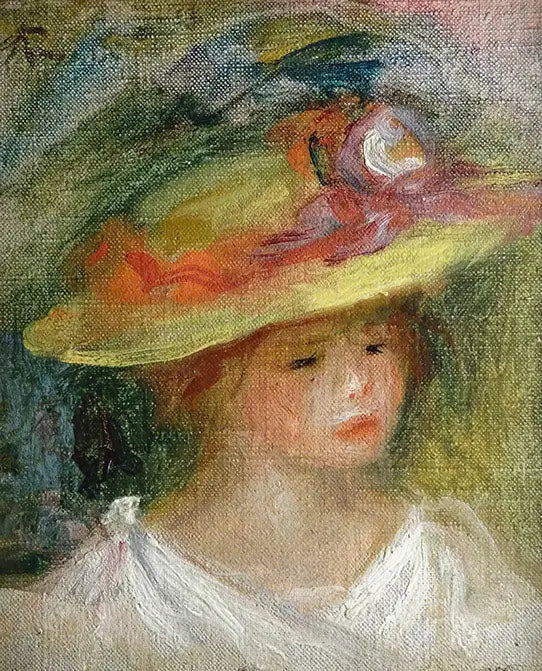 Retrato de criança com chapéu - Pierre-Auguste Renoir
