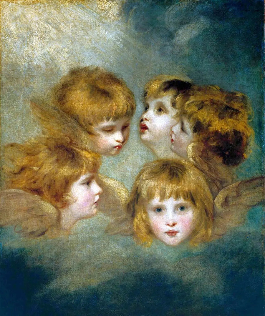 Retrato de criança sob diferentes ângulos: « Cabeças de anjo » - Joshua Reynolds