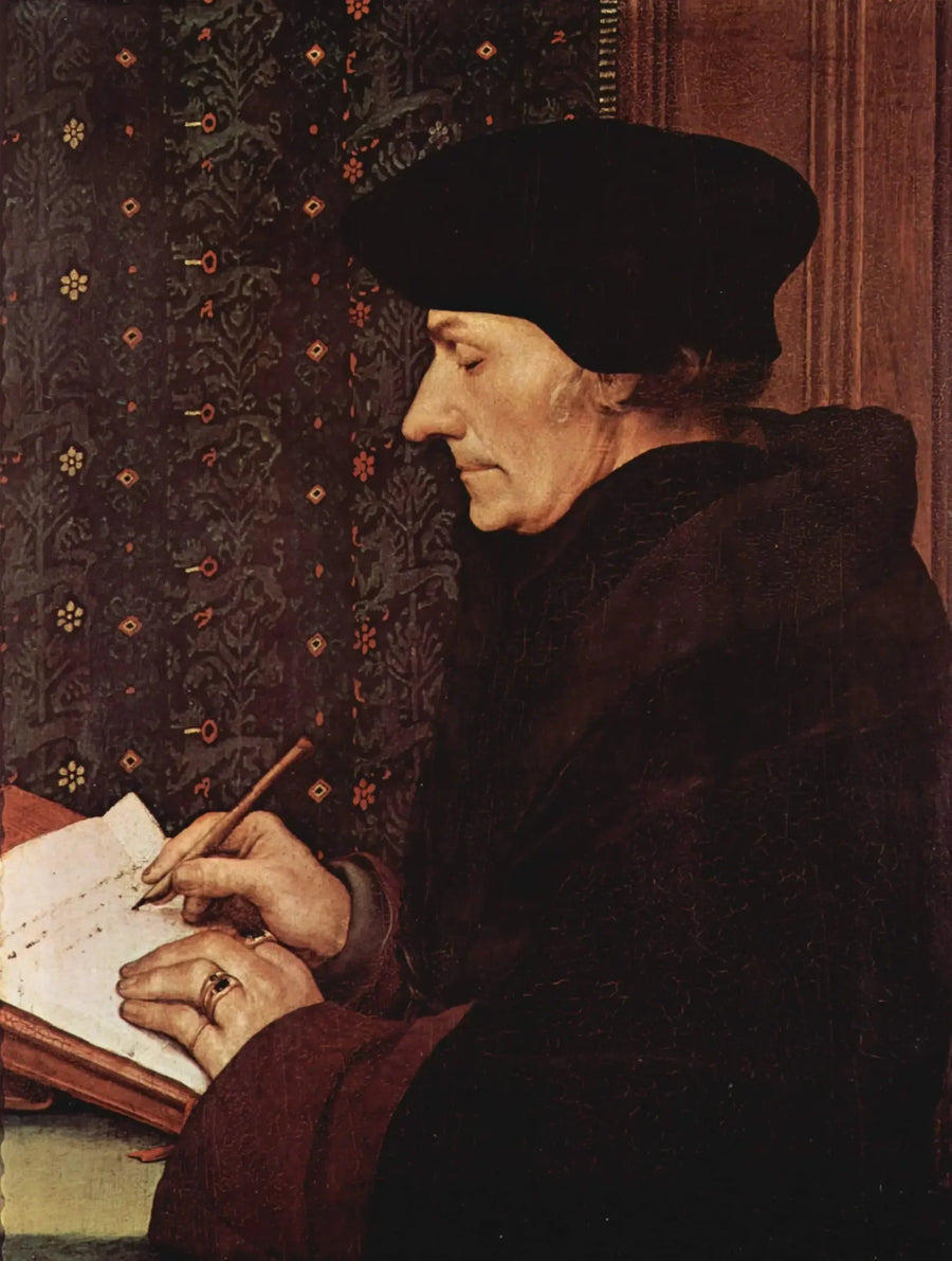 Retrato de Erasmo escrevendo - Hans Holbein, o Jovem