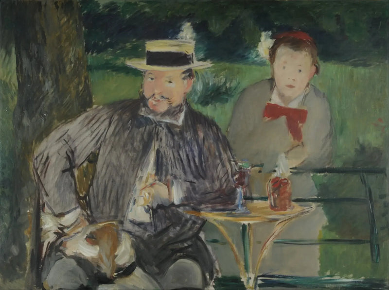 Retrato de Ernest Hoschede e sua filha Marthe - Édouard Manet