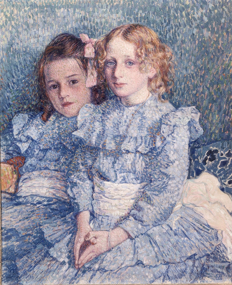 Retrato de Hélène e Michètte Guinotte - Théophile van Rysselberghe