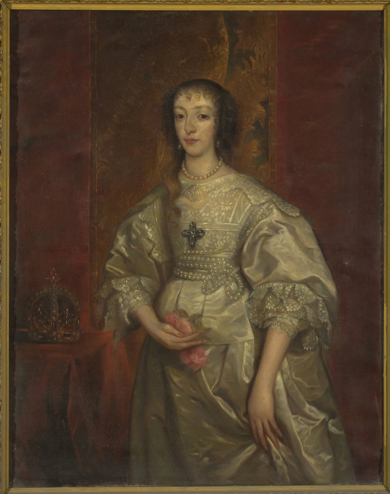 Retrato de Henriette Marie (1609-1699), rainha da Inglaterra - Antoine van Dyck