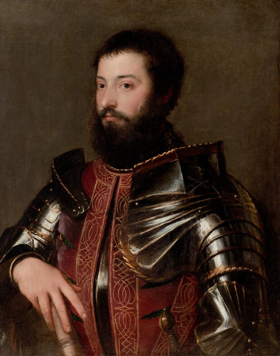 Retrato de um homem de armadura - Titian