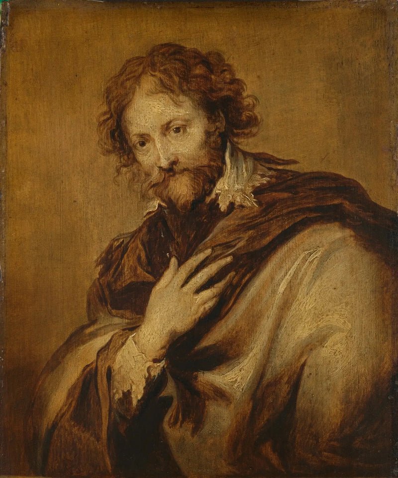 Retrato de um homem, identificado como Pierre Paul Rubens (1577-1640). Pintor e diplomata. - Antoine van Dyck