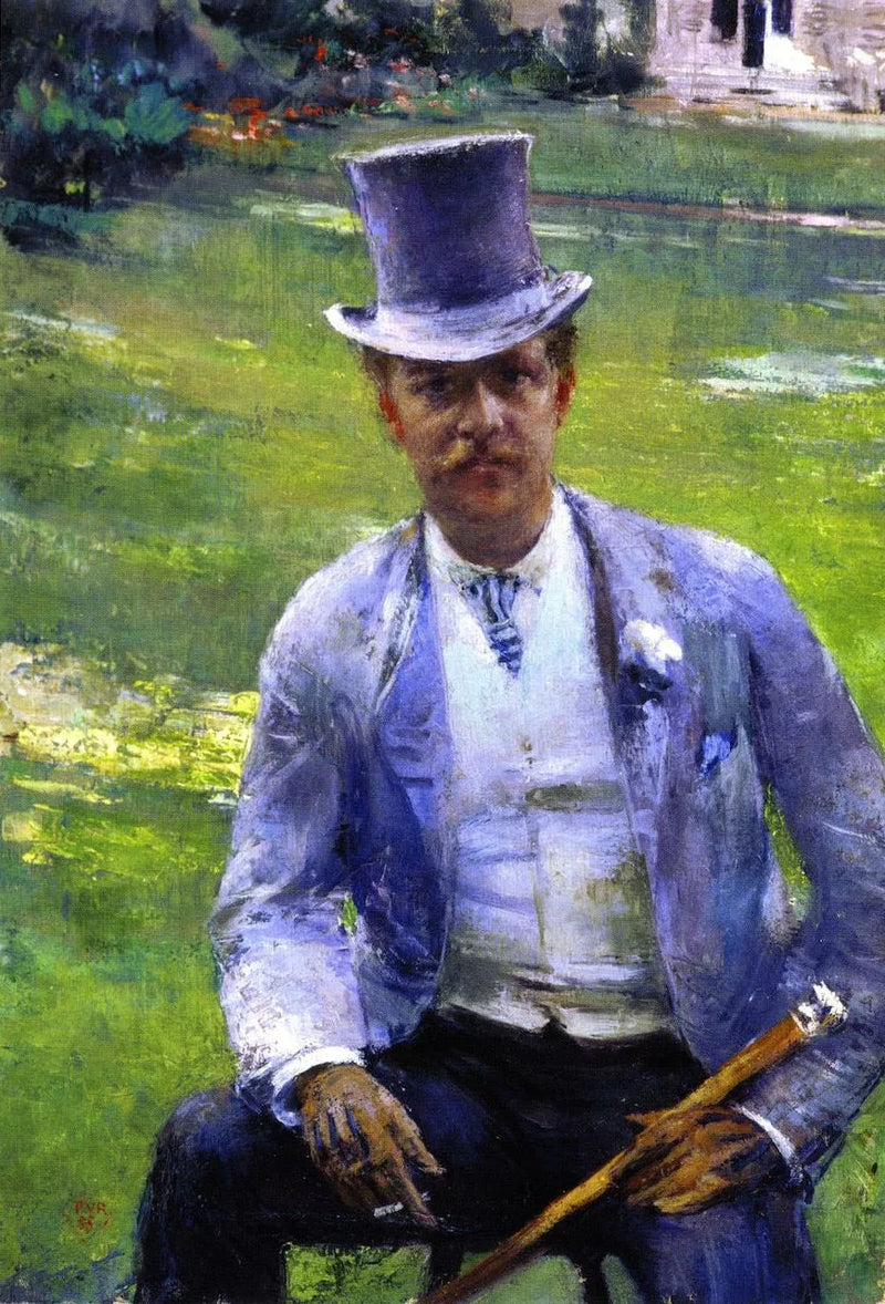 Retrato de Octave Maus como dândi - Théo van Rysselberghe