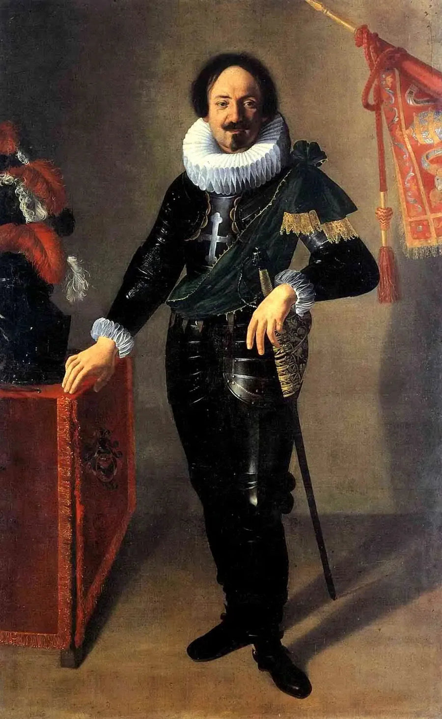 Retrato de um cavaleiro da Ordem de São Maurício e São Lázaro - Artemisia Gentileschi