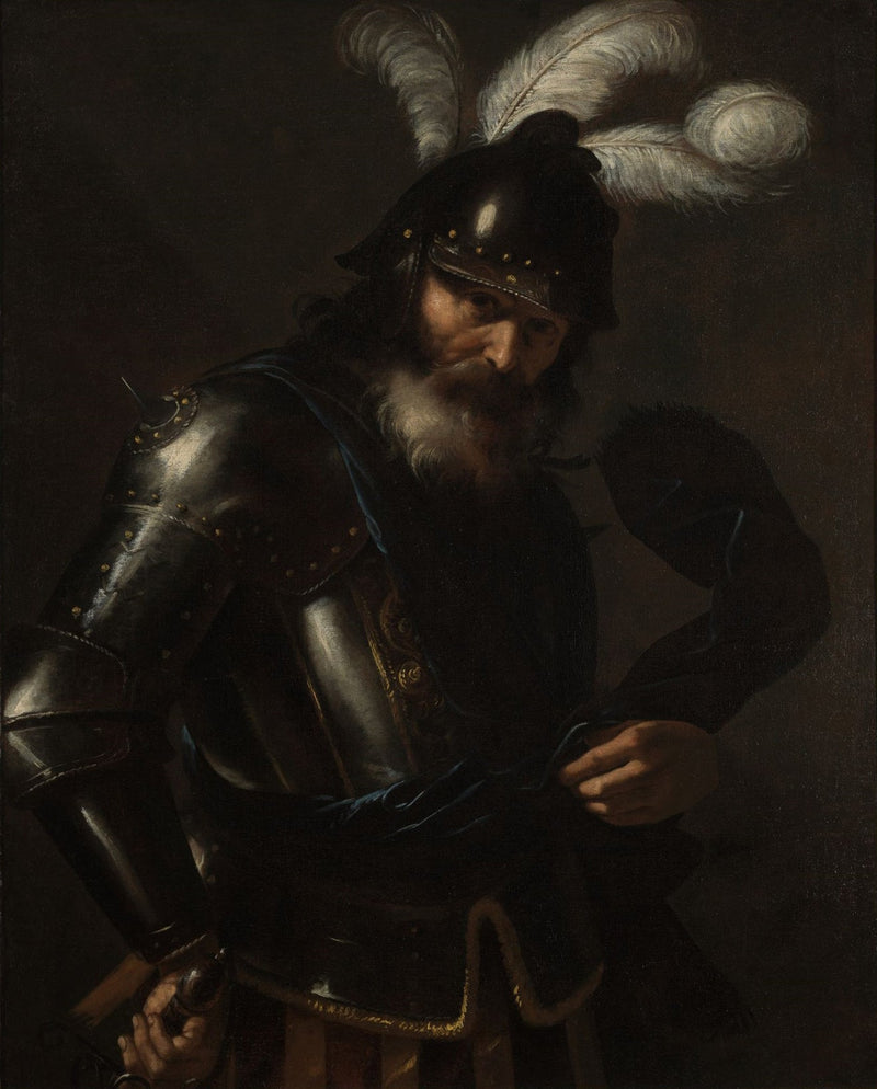 Retrato de um cavaleiro de armadura - Mattia Preti