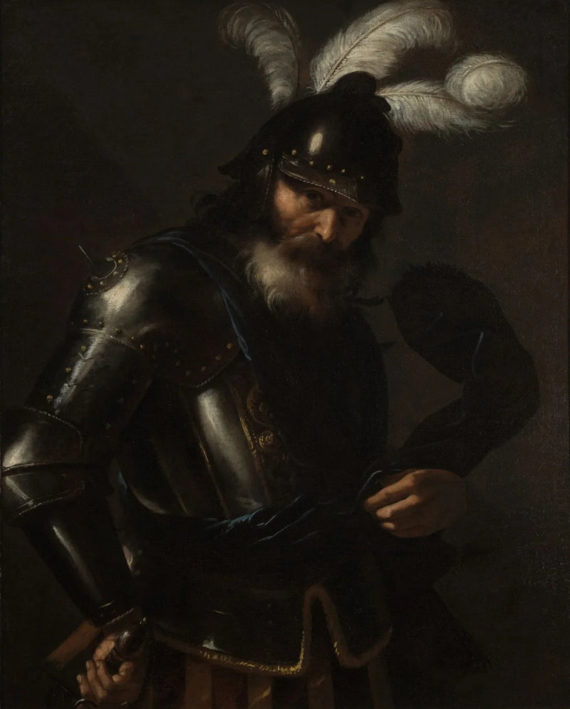 Retrato de um cavaleiro de armadura - Mattia Preti
