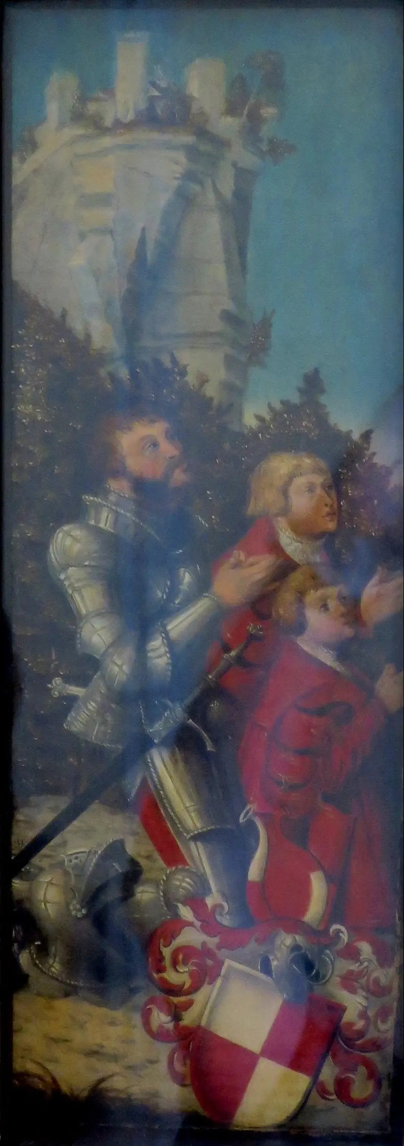 Retrato de um cavaleiro e seus dois filhos - Lucas Cranach, o Velho