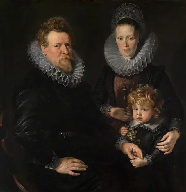 Retrato de um casal casado com uma criança - Peter Paul Rubens