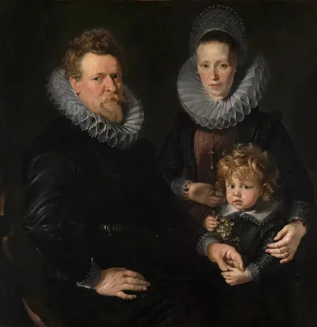 Retrato de um casal casado com uma criança - Peter Paul Rubens