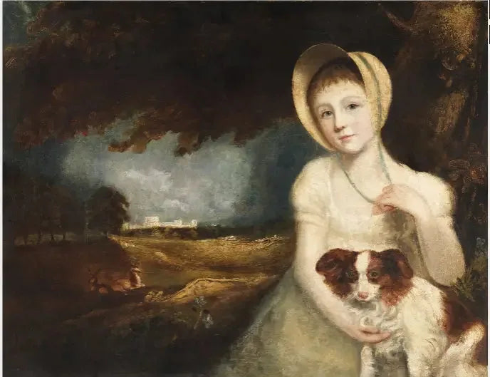 Retrato de uma criança com um cachorro - John Constable