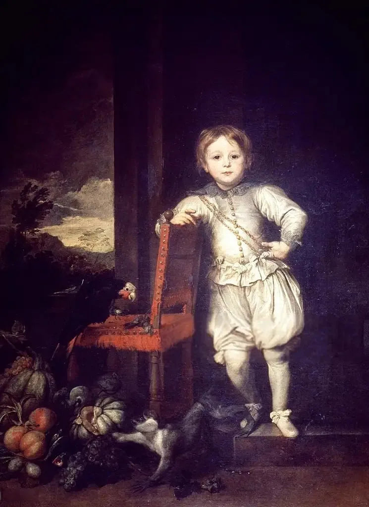 Retrato de uma criança de branco - Antoine van Dyck
