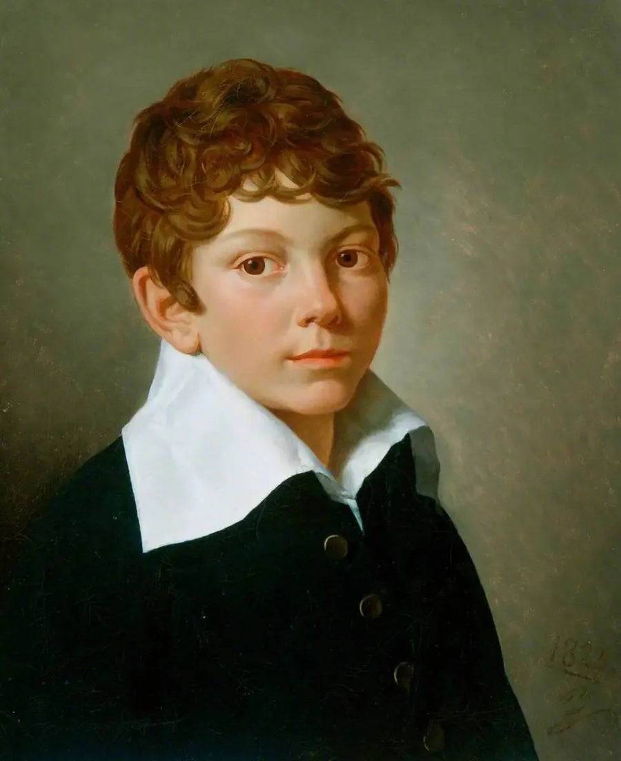 Portrait d'un garçon - Louis-Léopold Boilly image 1 copie peinte à la main à l’huile