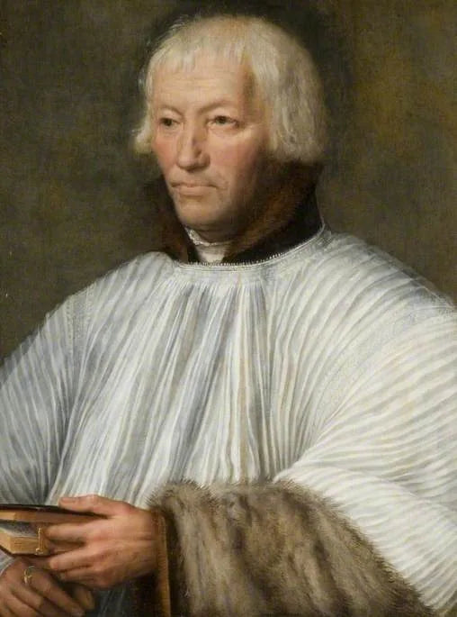 Retrato de um geestelijke (duvidosamente identificado como Jean Carondelet) - Quentin Metsys
