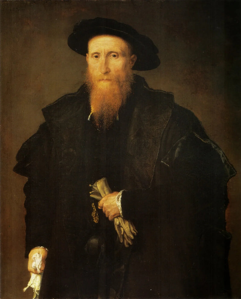 Retrato de um cavalheiro com luvas - Lorenzo Lotto