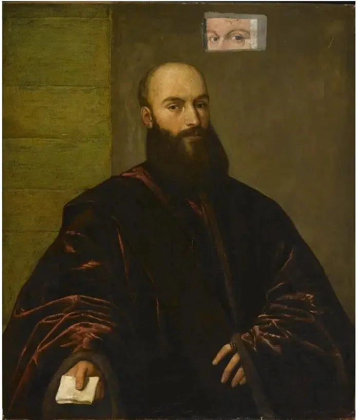 Retrato de um cavalheiro veneziano (sobrepintado) - Titian
